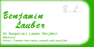 benjamin lauber business card